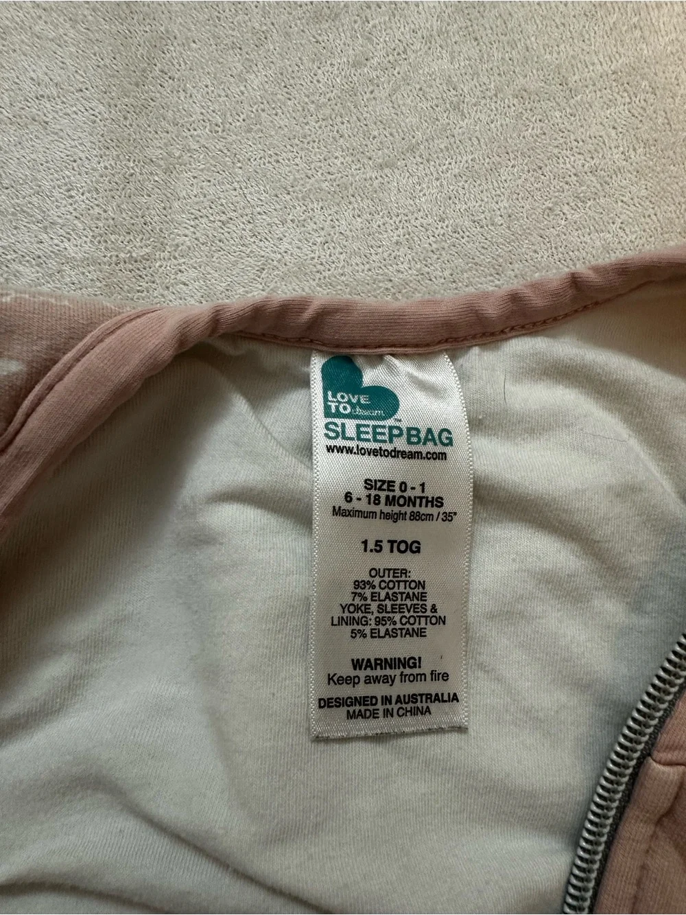 A lot of 6 infant sleep sacks